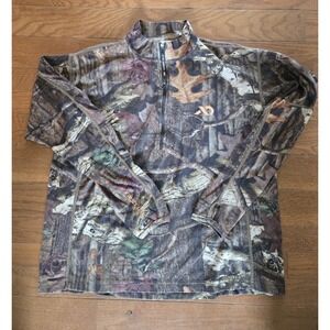 First Lite Merino Wool 1/4 Zip Realtree Buck Up Camo Base Layer Mens M Hunting